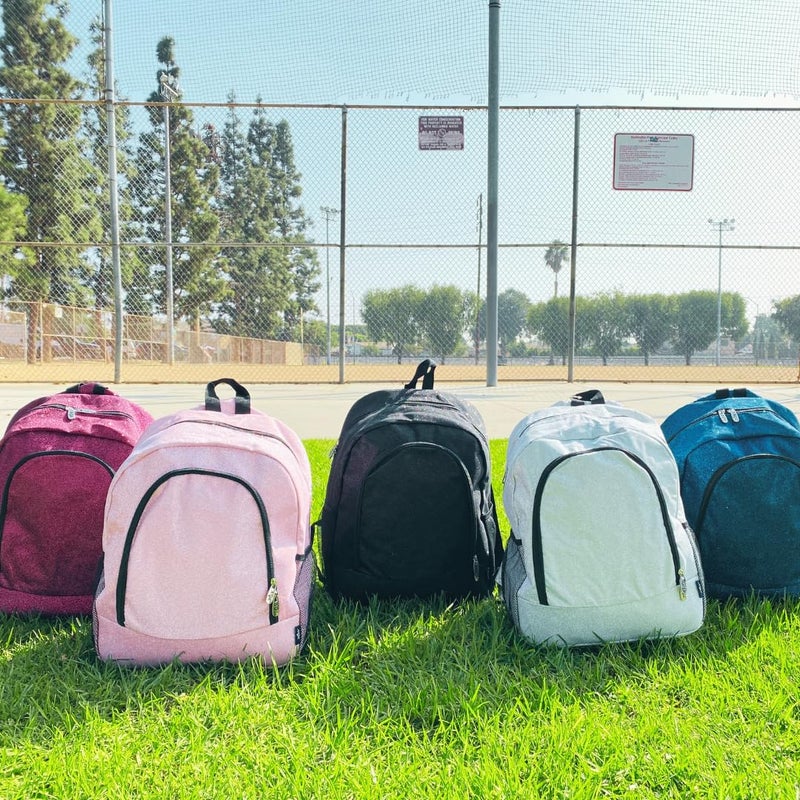 NGIL Canvas School Backpack (Glitter-Silver) - Image 2